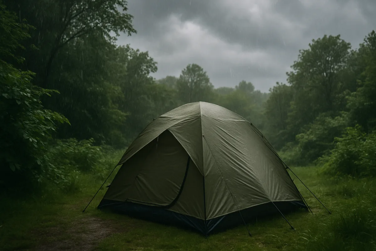 Campeggio quando piove: come prepararsi