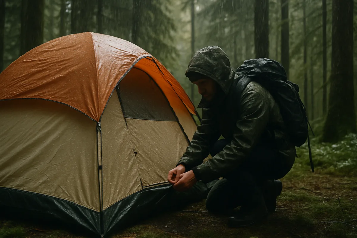 Tenda da campeggio: cosa fare quando piove